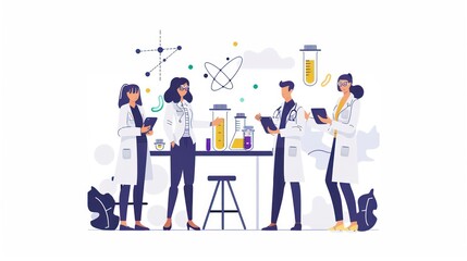 A scientist explaining biotechnology applications to colleagues