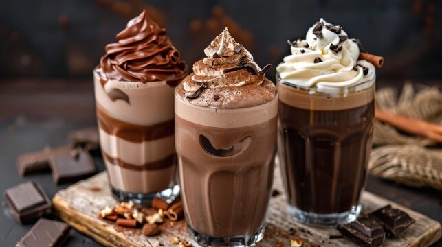 Drinks made with chocolate flavor