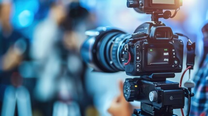 A PR specialist coordinating a media event