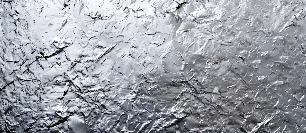 Poster textured background with a silver foil surface providing copy space image