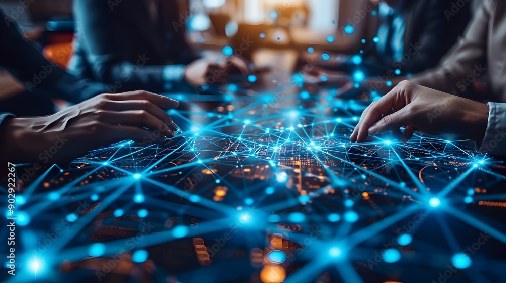 Poster digital and efficient networking in modern business environment