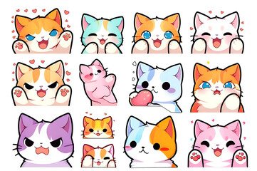 Charming and colorful cartoon kittens, filled with whimsy and joy, perfect for capturing the hearts of young children!