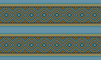Seamless Knitted Pattern. Heart Cross Stitch Embroidery seamless pattern on background. Design for fashion texture,fabric,clothing,wrapping,print geometric ethnic oriental.