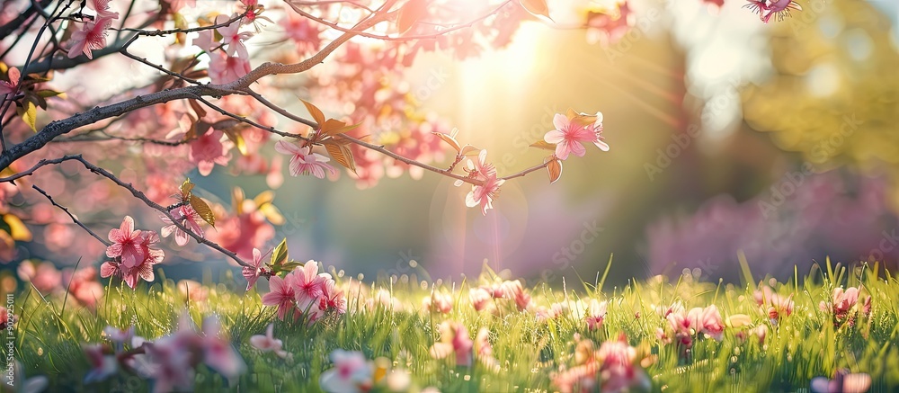 Poster Springtime backdrop with copy space image