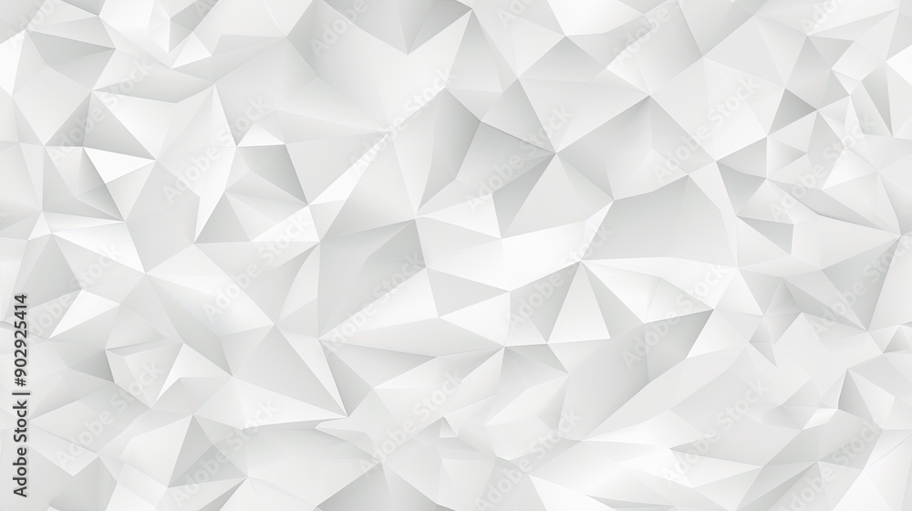 Poster the artwork features an arrangement of white geometric shapes creating depth and patterns against a 