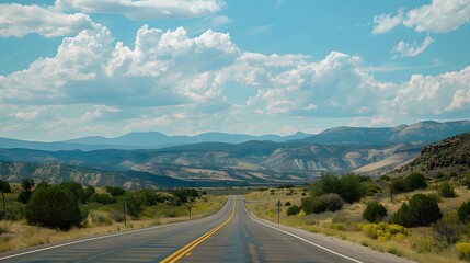 Naklejka premium road to the mountains