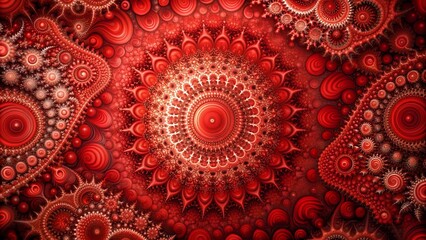 Crimson Abstract Symphony: A Red-Infused Exploration of Form and Texture  AI generated