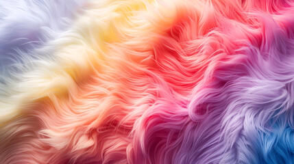 Obraz premium animal fur rainbow unicorn, close up, textured backgrounds