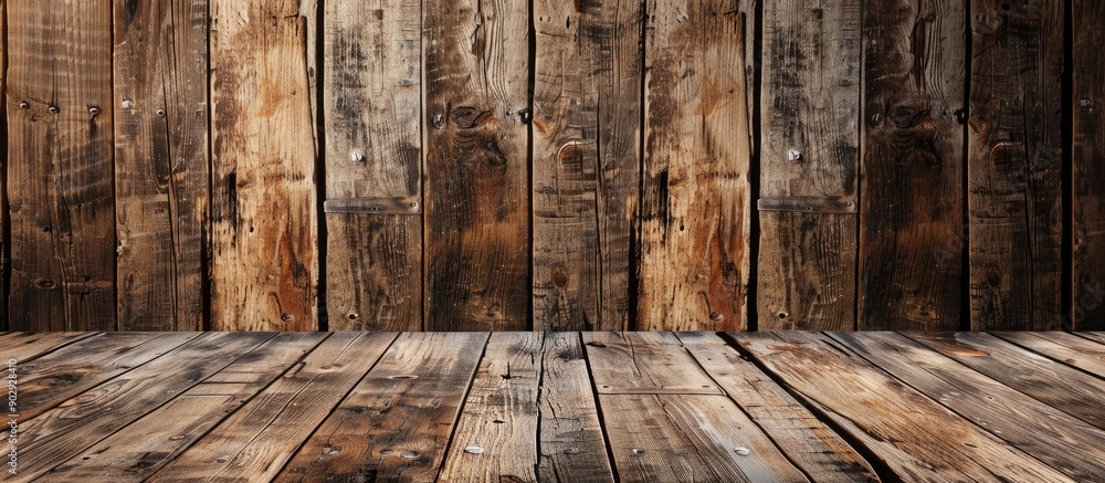 Aufkleber old weathered wooden surface serving as a rustic wallpaper backdrop with space for adding images. cr