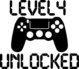 Game Controller Level 4 Unlocked Birthday Logo
