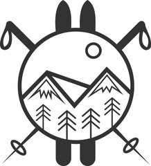 mounting  forests logo design