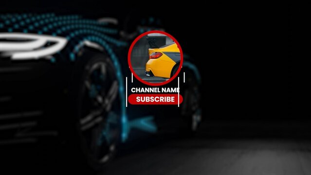 Modern Subscribe Animation for Racing and Car Channels