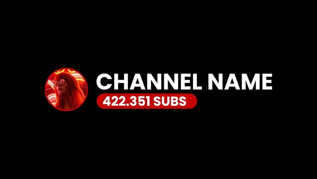Modern Video Channel Intro with Subscriber Count