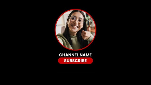 Modern Like and Subscribe with Profile Picture
