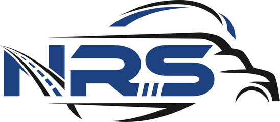 nrs Logistics tracking and transport logo design