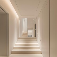 Modern Interior Design with White Stairs and Minimalist Decor