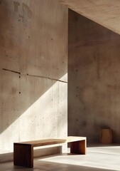 Minimalist Concrete and Wood Interior Design