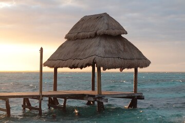 beach at dusk