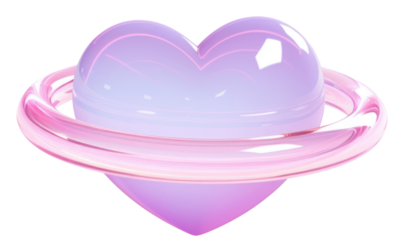 PNG Heart jewelry circle purple.