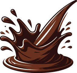 Adobe Illustrator Artwork vector illustration of a chocolate liquid splash