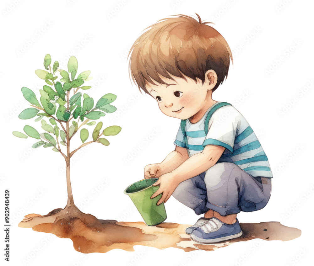 Canvas Prints png plant a tree outdoors child cute.