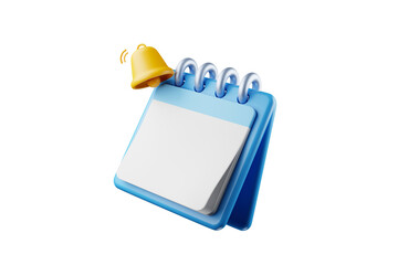 3D calendar icons mark the date and time for event meeting reminders. Calendar with 3D clock for appointments, due dates, vacation planning. 3d alarm clock illustration