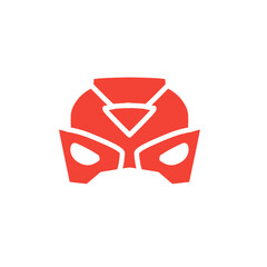 red superhero mask vector