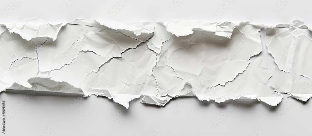Poster a torn paper with copy space image on a white backdrop