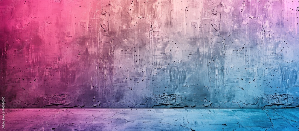 Poster gradient colored vintage wall serves as a backdrop with abundant copy space image