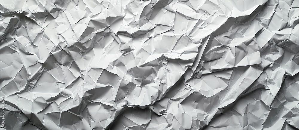 Poster abstract grey crumpled paper creating textured background with copy space image