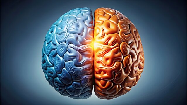 Two sides of the brain working together harmoniously, logic, creativity, analytical, intuition