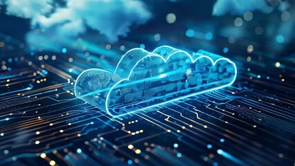 Cloud computing infrastructure, storing data digital