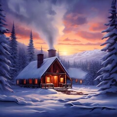 Winter Cabin
