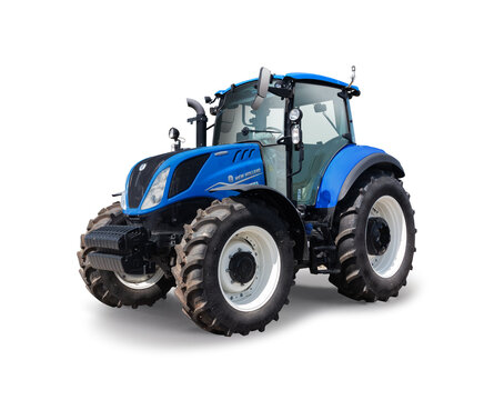 New Holland T5 tractor isolated on white background