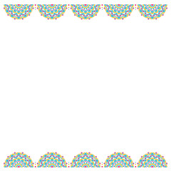 Mandala design element vector frame colorful