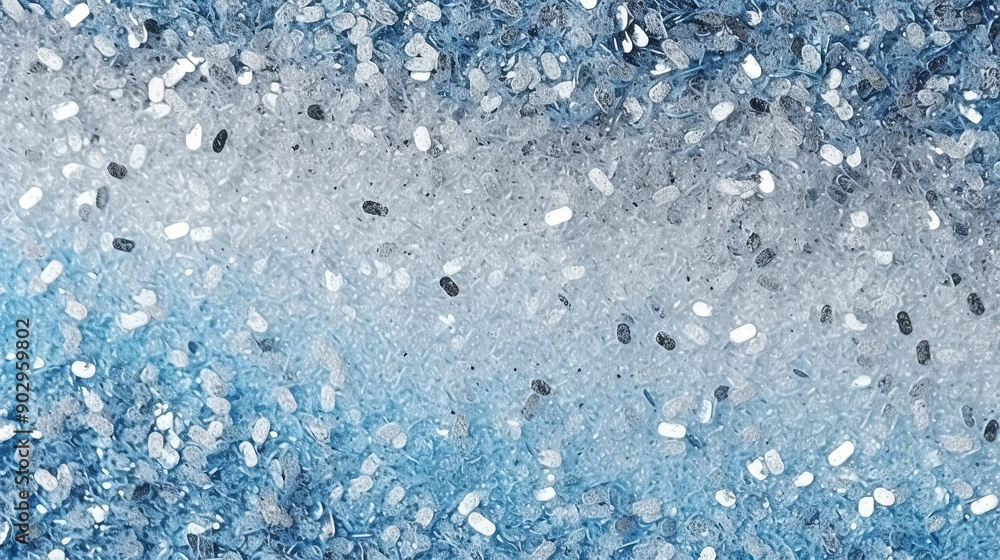 Poster abstract shiny background with blue glitter waves. scattered confetti sparkles with light blue color