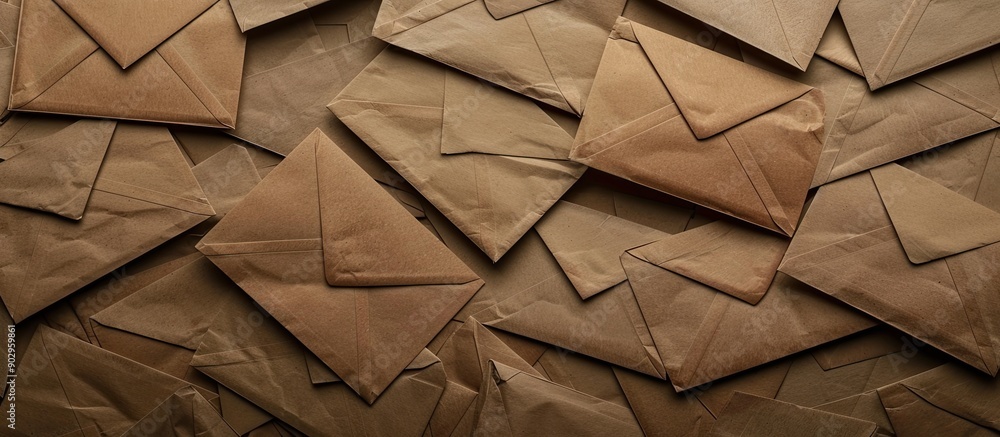 Aufkleber recycled paper empty envelopes with room for a copy space image