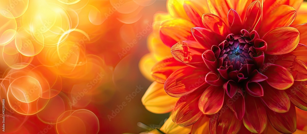 Poster flower in vibrant bloom a colorful subject for your copy space image