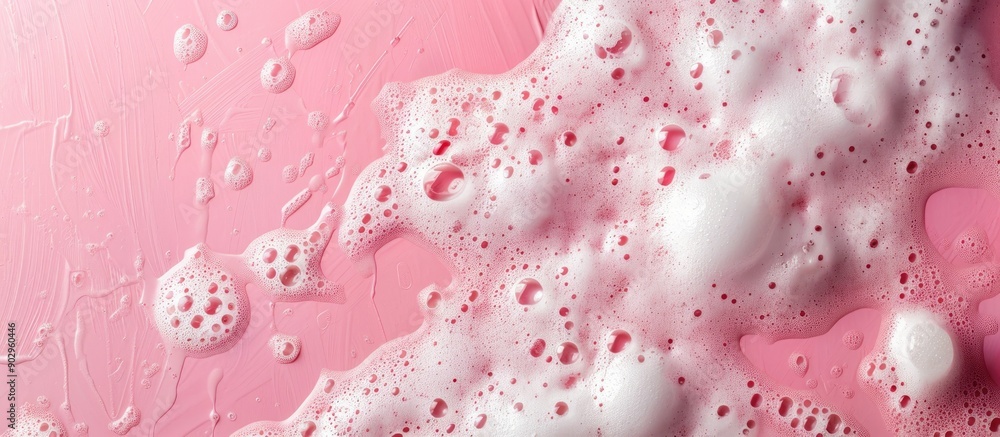 Aufkleber soft foamy texture displayed on a pink background showcasing the product with copy space image