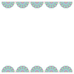 Mandala design element vector frame colorful
