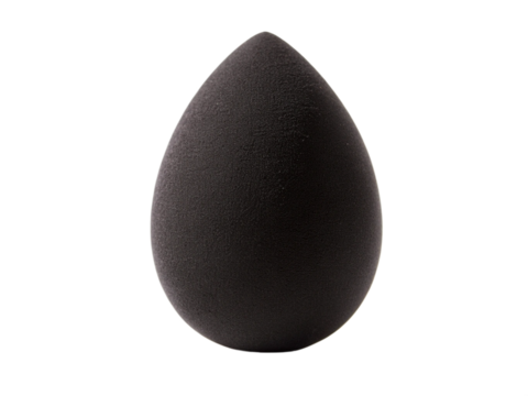 Light Black color beauty blender on white or transparent background