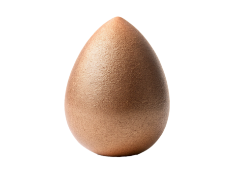Light Bronze color beauty blender on white or transparent background