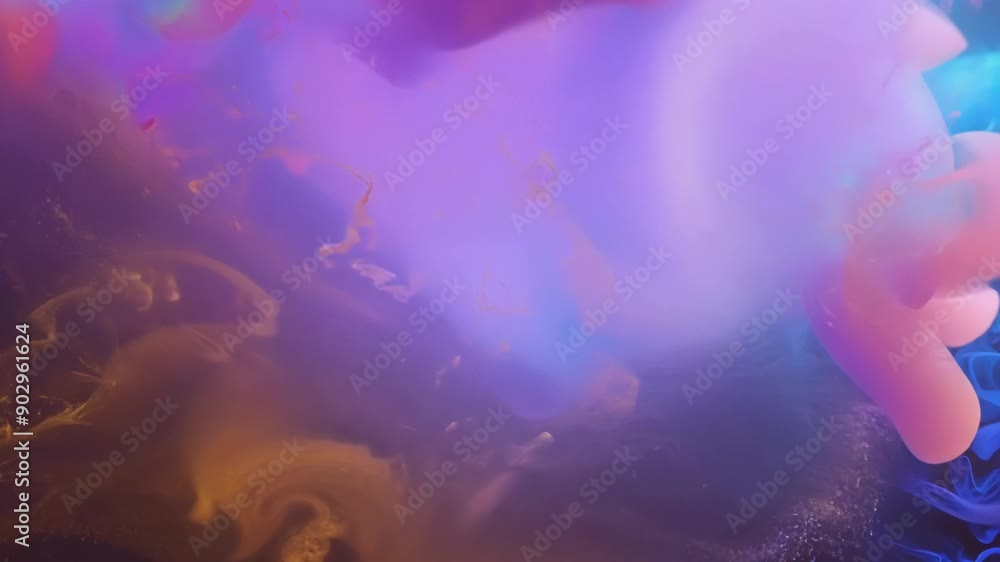 Poster a stunning mix of colors and shapes in the form of floating dust creating a captivating and otherwor