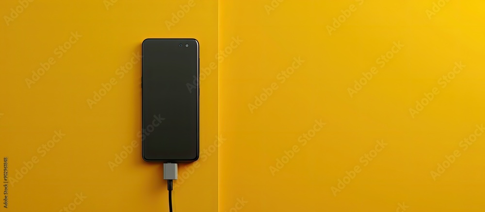 Poster smartphone charger with a copy space image