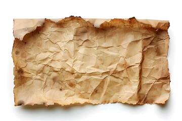 Fototapeta premium Crumpled Vintage Paper with Torn Edges