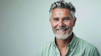 Obraz premium The smiling mature man