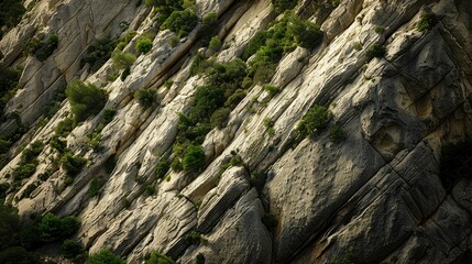 Fototapeta premium Texture of the walls of the mountain of montserrat, generative ai