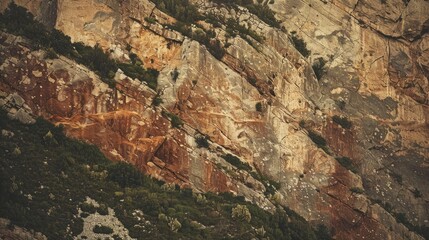 Obraz premium Texture of the walls of the mountain of montserrat, generative ai