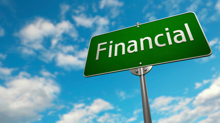 Green road sign pointing you towards your financial goals