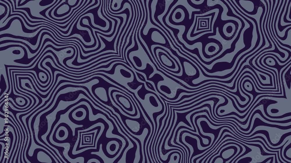 Aufkleber abstract purple and gray pattern with wavy lines and circular shapes, suitable for backgrounds, text